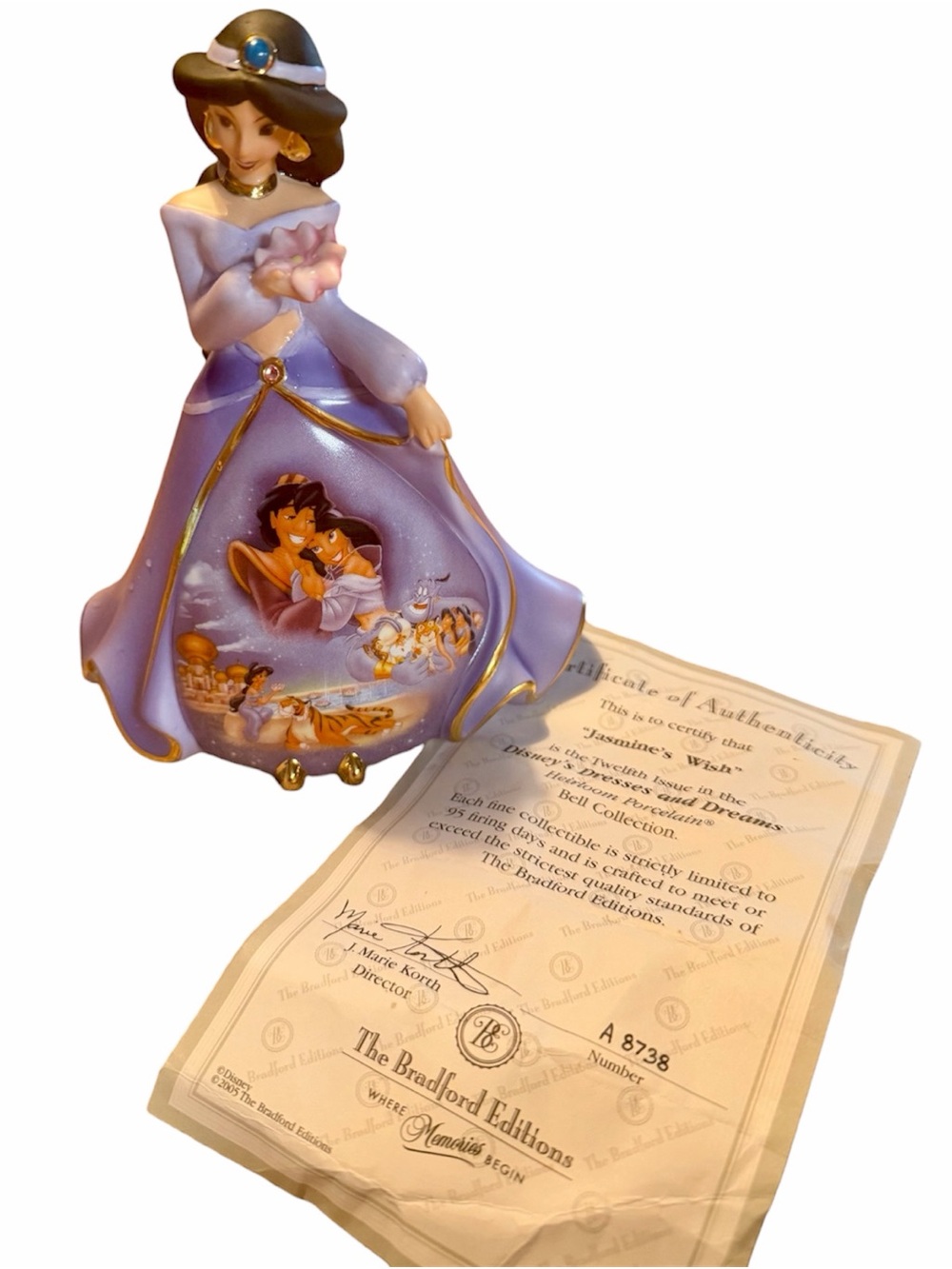 Bradford Editions Disney Sleeping Beauty Princess Aurora Figurine 2004 COA